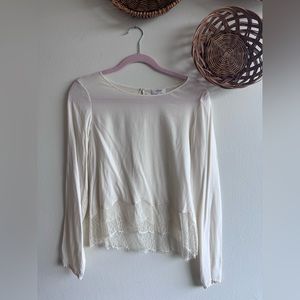 Aritzia silk long sleeve blouse